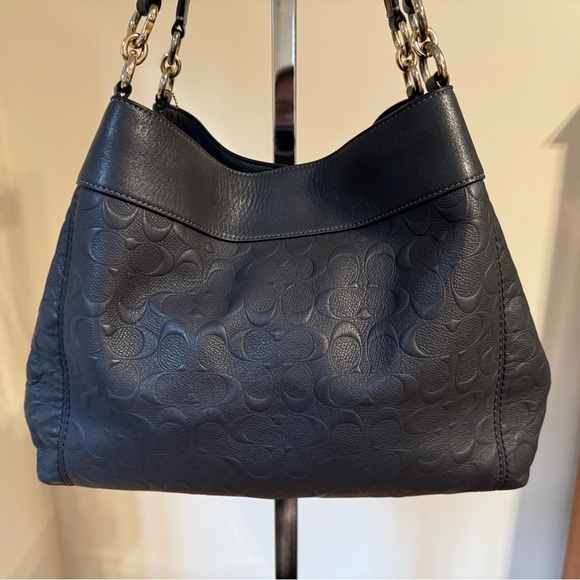 Coach Lexy Signature Embossed Leather Bag - Picture 5 of 12